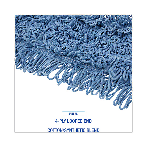 Boardwalk&reg; Dust Mop Head, Cotton/Synthetic Blend, 45 x 5, Blue(BWK1148)
