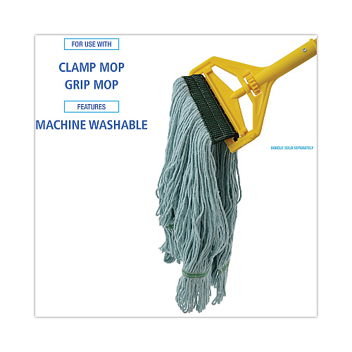 Boardwalk EchoMop with Looped-End Wet Head, Synthetic/Cotton, Medium, Blue, 12/Carton (BWK1400MCT)