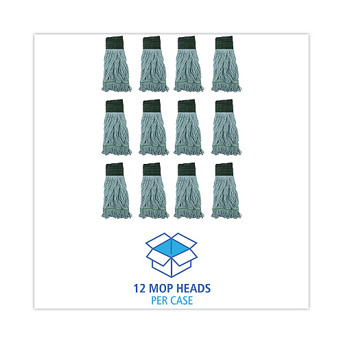 Boardwalk EchoMop with Looped-End Wet Head, Synthetic/Cotton, Medium, Blue, 12/Carton (BWK1400MCT)