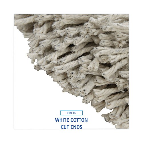 Boardwalk&reg; Cut-End Wet Mop Head, Cotton, #32, White, 12/Carton (BWK2032CCT)