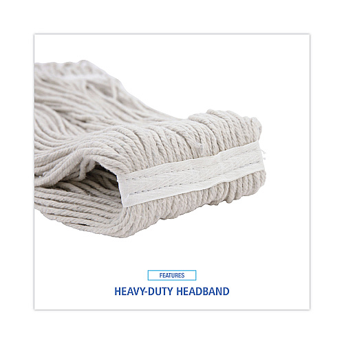 Boardwalk&reg; Cut-End Wet Mop Head, Cotton, #32, White, 12/Carton (BWK2032CCT)