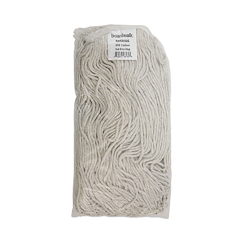 Boardwalk&reg; Cut-End Wet Mop Head, Cotton, No. 32, White (BWK2032CEA)