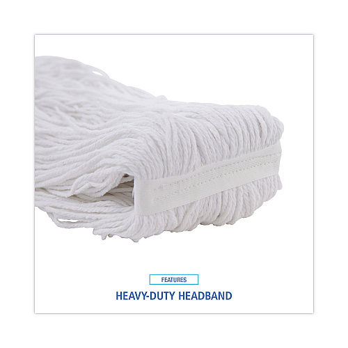 Boardwalk&reg; Pro Loop Wet Mop Head, Rayon, #24 Size, 12 Mop Heads (BWK4024RCT)