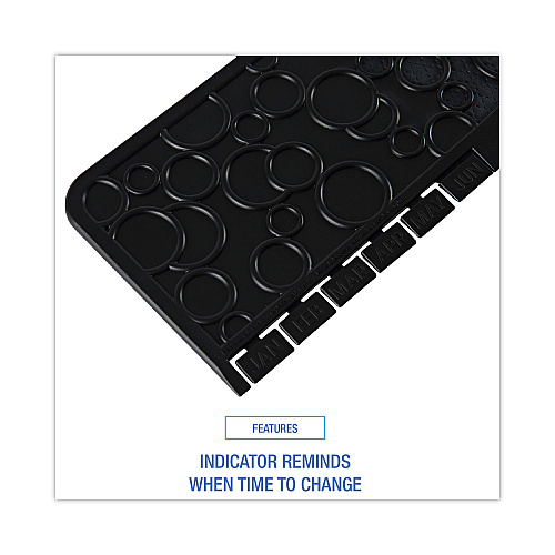 Boardwalk&reg; Commode Mat 2.0, Absorbant, Rubber, 22 x 22, Black, 6/Carton (BWKCMBB)
