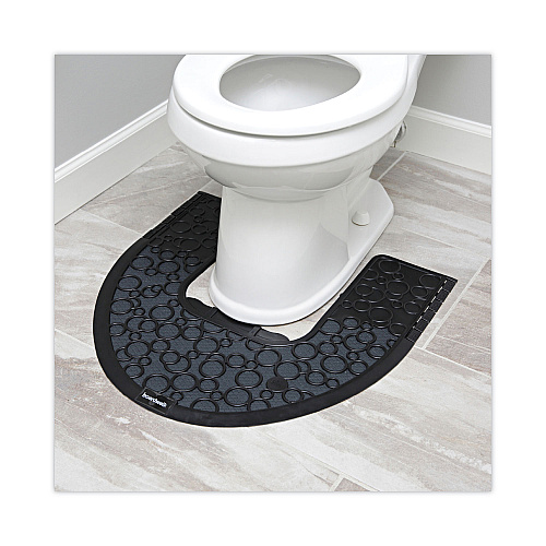 Boardwalk&reg; Commode Mat 2.0, Absorbant, Rubber, 22 x 22, Black, 6/Carton (BWKCMBB)
