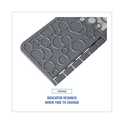 Boardwalk&reg; Commode Mat 2.0, Rubber, Gray/White, 6 Mats (BWKCMGW)