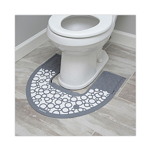 Boardwalk&reg; Commode Mat 2.0, Rubber, Gray/White, 6 Mats (BWKCMGW)