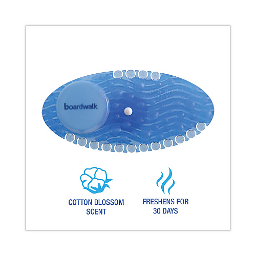 Boardwalk&reg; Curve Air Freshener, Cotton Blossom, Blue, 10/Box (BWKCURVECBL)