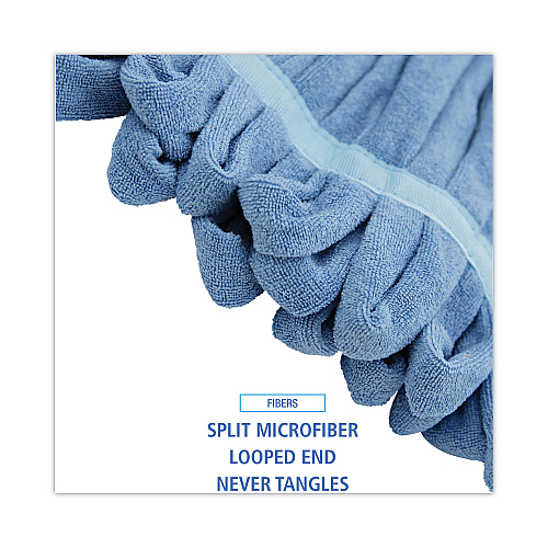 Boardwalk&reg; Microfiber Mop Head, Wet Mop, Medium, Blue (BWKMWTMB)