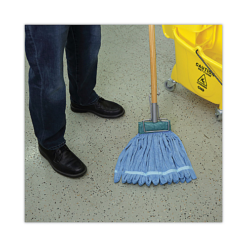 Boardwalk&reg; Microfiber Mop Head, Wet Mop, Medium, Blue (BWKMWTMB)