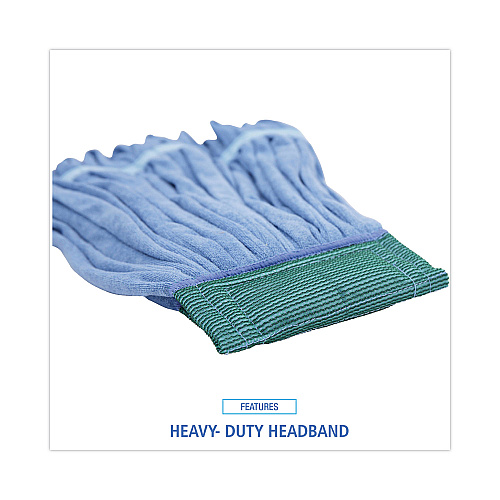 Boardwalk&reg; Microfiber Mop Head, Wet Mop, Medium, Blue (BWKMWTMB)