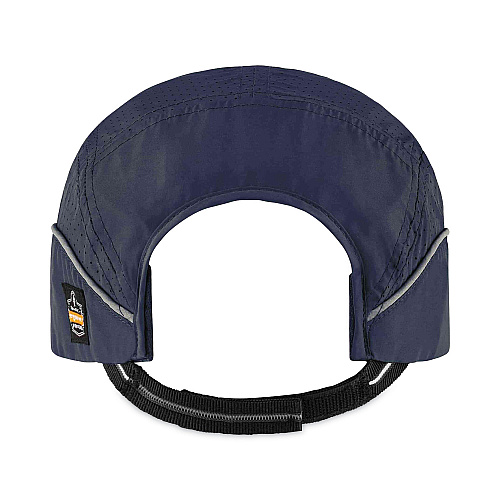 ergodyne Skullerz 8965 Lightweight Bump Cap Hat with LED Lighting, Long Brim, Navy (23339)
