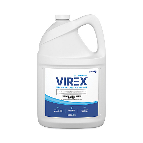 Diversey Virex All-Purpose Disinfectant Cleaner, Lemon Scent, 1 gal Container, 2/Carton (CBD540557)