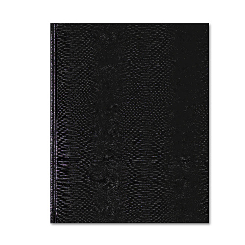Blueline Executive Notebook with Ribbon Bookmark, 1-Subject, Medium/College Rule, Black Cover, (75) 10.75 x 8.5 Sheets (A1081)