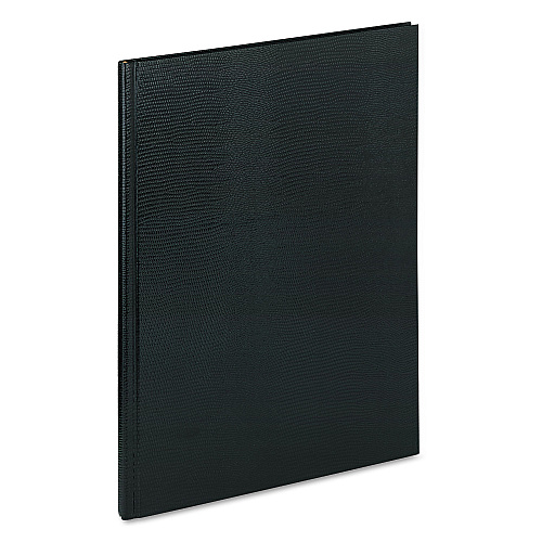 Blueline Executive Notebook with Ribbon Bookmark, 1-Subject, Medium/College Rule, Black Cover, (75) 10.75 x 8.5 Sheets (A1081)