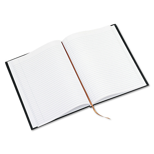 Blueline Executive Notebook with Ribbon Bookmark, 1-Subject, Medium/College Rule, Black Cover, (75) 10.75 x 8.5 Sheets (A1081)