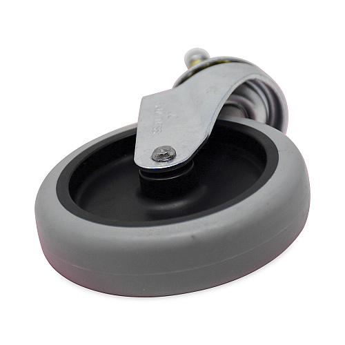 Rubbermaid Commercial Replacement Swivel Bayonet Casters, 4" Wheel, Thermoplastic Rubber, Black (FG3424L60000)
