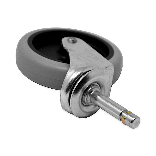 Rubbermaid Commercial Replacement Swivel Bayonet Casters, 4" Wheel, Thermoplastic Rubber, Black (FG3424L60000)