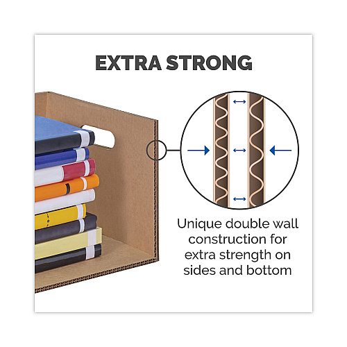 Bankers Box SmoothMove Classic Moving/Storage Box Kit, Half Slotted Container (HSC), Assorted Sizes: (8) Small, (4) Med, Brown/Blue,12/CT (7716401)