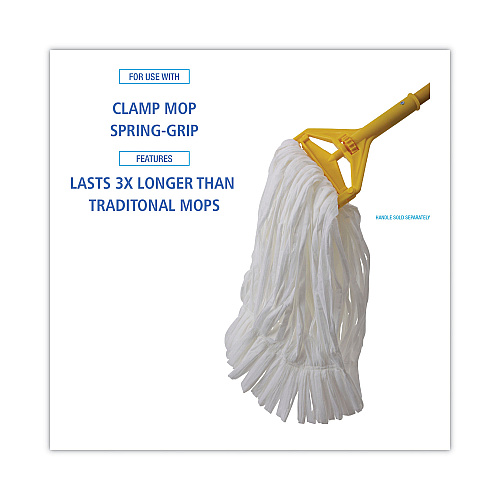 Boardwalk&reg; Medium Looped Mop Head with Tailband, 12 Mop Heads (BWK8002)
