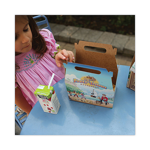 SCT Pirate Kids' Meal Barn Boxes, 6.43 x 4 x 3.75, Brown, Paper, 96/Carton (2793)