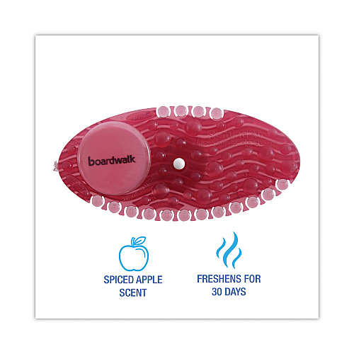 Boardwalk&reg; Curve Air Freshener, Spiced Apple, Red, 10/Box (BWKCURVESAP)