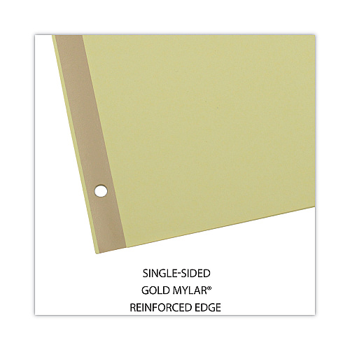 Universal Deluxe Preprinted Simulated Leather Tab Dividers with Gold Printing, 25-Tab, A to Z, 11 x 8.5, Buff, 1 Set (UNV20821)