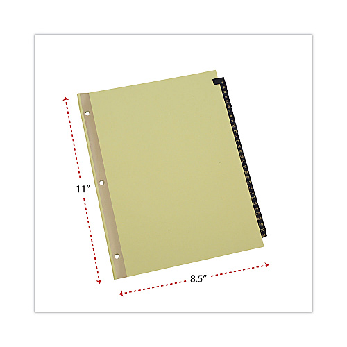 Universal Deluxe Preprinted Simulated Leather Tab Dividers with Gold Printing, 31-Tab, 1 to 31, 11 x 8.5, Buff, 1 Set (UNV20822)