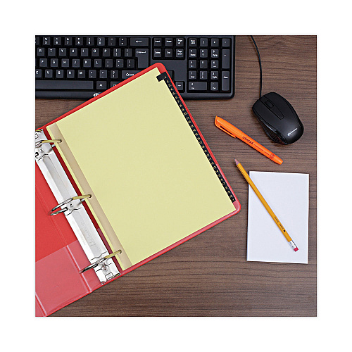 Universal Deluxe Preprinted Simulated Leather Tab Dividers with Gold Printing, 31-Tab, 1 to 31, 11 x 8.5, Buff, 1 Set (UNV20822)