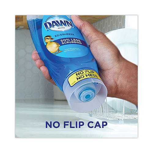Ultra Liquid Dish Detergent, Dawn Original, Three 22 oz E-Z Squeeze Bottles, 2 Sponges (02367EA)