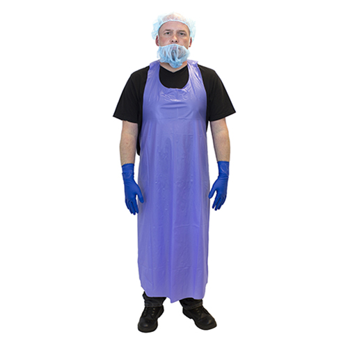 Die Cut Vinyl Apron 4 Mil 35x45 Blue Sz, Pack Of 12 (ME6B-45-4SZ)