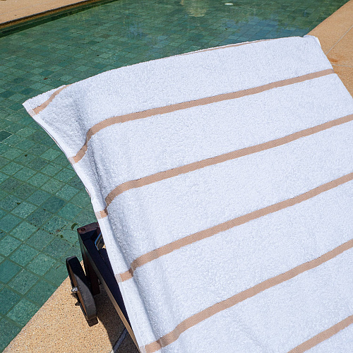 Las Rayas Chaise Cover 30x85 Beige - Pack Of 2 (CC-HS3085BG-2PK)