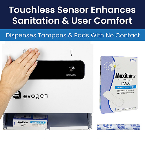 Evogen No-touch Mini Dual Vendor, Free Vend, Stainless, 17.25"x10.75"x6.5" - 1 Each (EVNT4-SS)