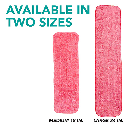 Microfiber Flat Wet Mop - 18", Red - Pack Of 12 (M830018R)