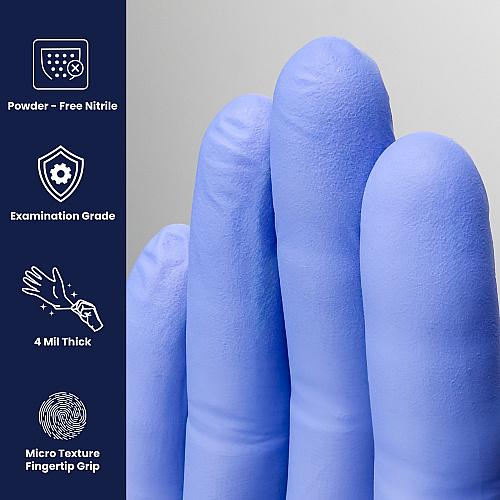 Precision Nitrile Powder Free 4 Mil Exam Gloves Blue Sm, Case Of 1000 (PCS772)