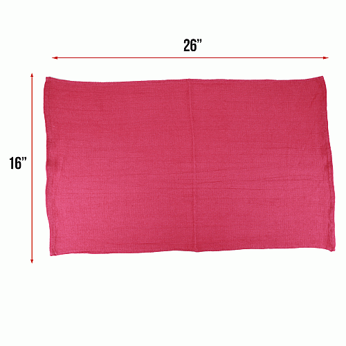 Huck Cotton Cleaning Towels 16x26 Pink - Pack Of 12 (ABSBNT-PINK)