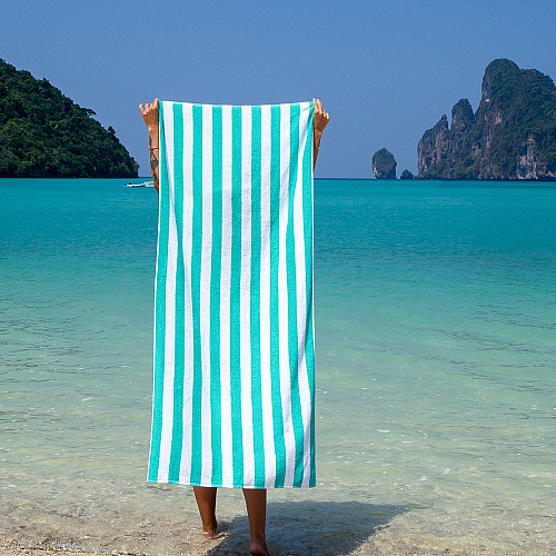 California Cabana Beach Towels 30x70 Green - Case Of 24 (CABANA-GR-CS)