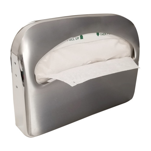 Health Gards Half-fold Toilet Seat Cover Dispenser, Chrome, 16.5"x11.5"x2", 1 Each (45C)