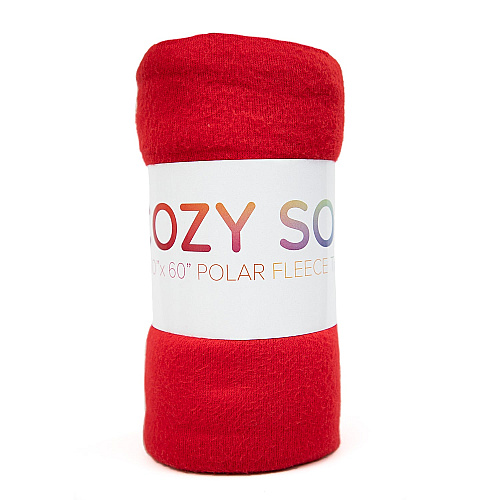 Cozy Soft Polar Fleece Throw 50x60 Red - Case Of 12 (FLC-PLR-5060-RD-CS)