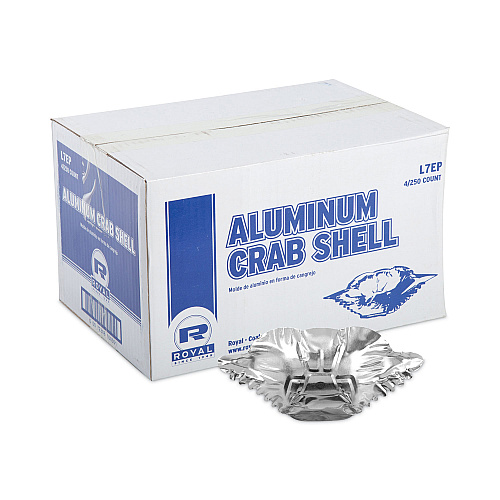 AmerCareRoyal Crab Shell-Economy, 2.7 x 4.88 x 0.71, Silver, Aluminum, 250/Pack, 4 Packs/Carton (L7EP)