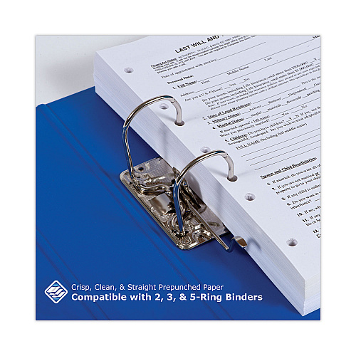 Printworks Professional Perforated and Punched Paper, 7-Hole Punched, 20 lb Bond Weight, 8.5 x 11, White, 500/Ream (04342)