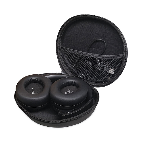 Morpheus 360 SYNERGY HD Wireless Noise Cancelling Headphones Bluetooth Headset with Microphone, 4 ft Cord, Black (HP9550HD)