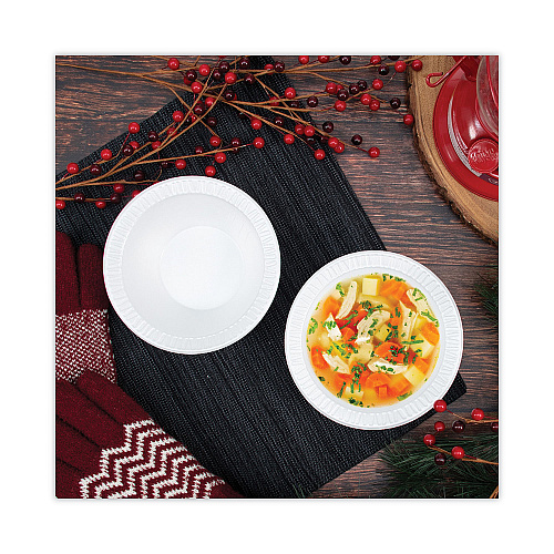 Dart Concorde Non-Laminated Foam Bowl, 12 oz, White, 125/Pack, 8 Packs/Carton (12BWWC)