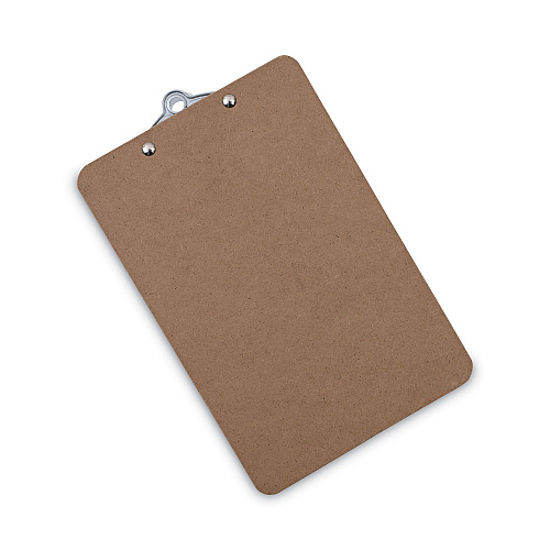 Universal Hardboard Clipboard, 0.75" Clip Capacity, Holds 5 x 8 Sheets, Brown, 3/Pack (UNV05610VP)