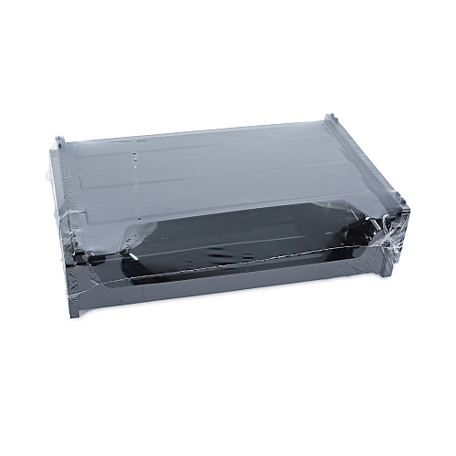 Universal Recycled Plastic Side Load Desk Trays, 2 Sections, Letter Size Files, 13" x 9" x 2.75", Black (UNV08100)
