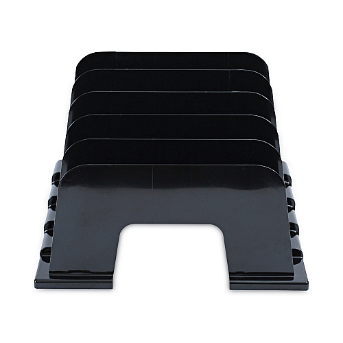 Universal Recycled Plastic Incline Sorter, 5 Sections, Letter Size Files, 13.25" x 9" x 9", Black (UNV08105)
