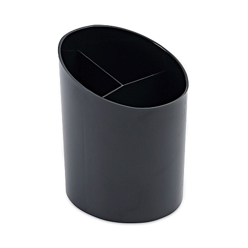 Universal Recycled Big Pencil Cup, Plastic, 4.38" Diameter x 5.63"h, Black (UNV08108)