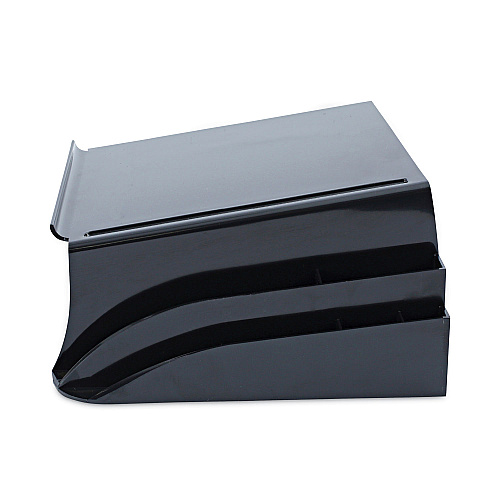Universal Recycled Telephone Stand and Message Center, 12.25 x 10.5 x 5.25, Black (UNV08116)