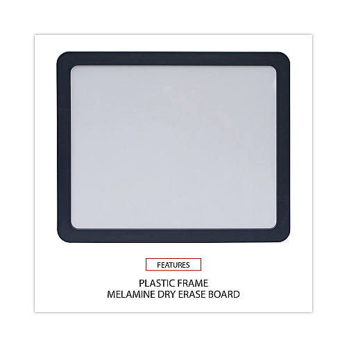 Universal Recycled Cubicle Dry Erase Board, 15.88 x 12.88, White Surface, Charcoal Plastic Frame (UNV08165)