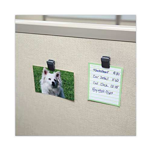 Universal Deluxe Recycled Cubicle Clips, 40 Sheet Capacity, Charcoal, 24/Pack (UNV08221)